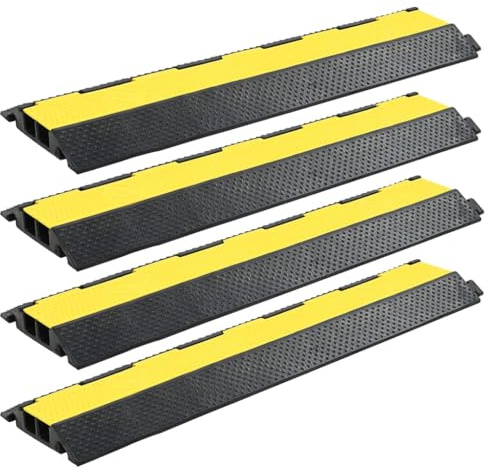 vidaXL 4xKabelbrücke 2-Kanal 101,5cm Schlauchbrücke Überfahrschutz Kabelschutz