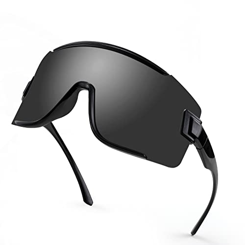 Karsaer Sport Sonnenbrille Schnelle Brille Rave Fahrradbrille Damen Herren Sportbrille für Radfahren Rennrad MTB Laufen Angeln Ski mit UV-400