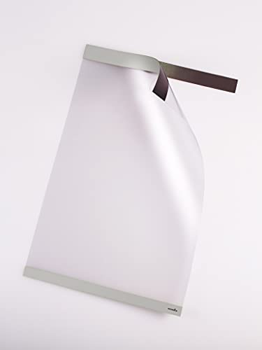 PosterFix A4 Vertical - Sistema Portaposter y Portacarteles con marco adhesivo removible y cierre magnético, fundas y marcos para posters, carteles, en paredes y escaparates. Pack 5 Unidades (Gris)