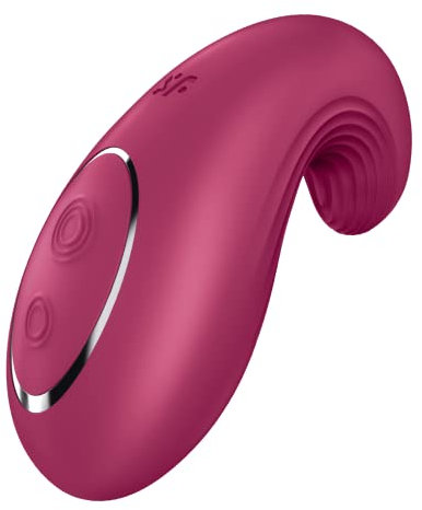 Satisfyer, vibromasseur, vibromasseur à poser, Dipping Delight, 2 moteurs, en silicone, couleur:bordeaux