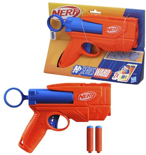 Hasbro Nerf N Series, Ward, Blaster Giocattolo, Per Bambini e Bambine da 8 Anni in Su, Ottima Idea Regalo, Include 2 Dardi Nerf N1 Ufficiali, Blu e Arancione