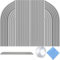 EATBALE Türschwellenrampe für Roborock for Ecovacs for Eufy Staubsaugroboter, Rollstuhlrampe Schwellenrampe für Türöffnungen mit Einer Höhe von weniger als 30 mm Kehrschwellenleiste (Grau)