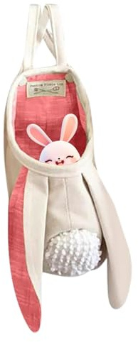 Demsyeq Cestino per la caccia alle uova di Pasqua, sacchetti per caramelle pasquali | 20 cm / 7,8 pollici sacchetti decorativi da caccia per pasquali