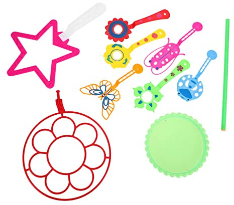 KOMBIUDA Seifenblasenmaschine Für Draußen Für Kleinkinder 9-teiliges Seifenblasenset Seifenblasenmacher-Spielzeug Einfach Zu Bedienendes Design