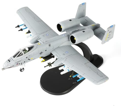 SEBUNAS 1/100 Échelle A-10 Thunderbolt II Modèle Avion d'Attaque Modèles A-10 Warthog Avion d'Attaque Militaire Kit de Modèle Avion en Métal Fût sous Pression pour Adultes