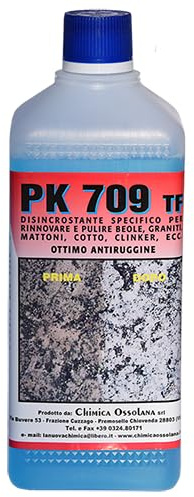 PK 709 TF Disincrostante Professionale per Granito, Beola, Serizzo, Mattoni e Cotto, 1 Litro Made in ITALY