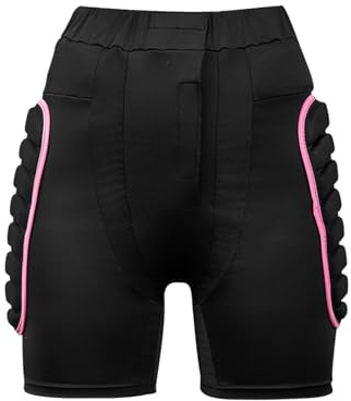 APLVFFZH Damen Gepolsterte Schutz-Shorts für Snowboarding, 3D Hüftpolster Protektorenhose, Gepolsterter Crash-Pad Impakthose für Skiing, Eislauf, Snowboardfahren, Skateboardfahren, Eissportarten, S