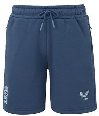 Castore England Cricket Unisex Kids Off Pitch Adapt Fleece Short, 7-8Y