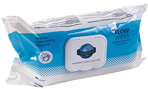 Unigloves Flow Wipes Fresh - Toallitas higiénicas desinfectantes (100 unidades)