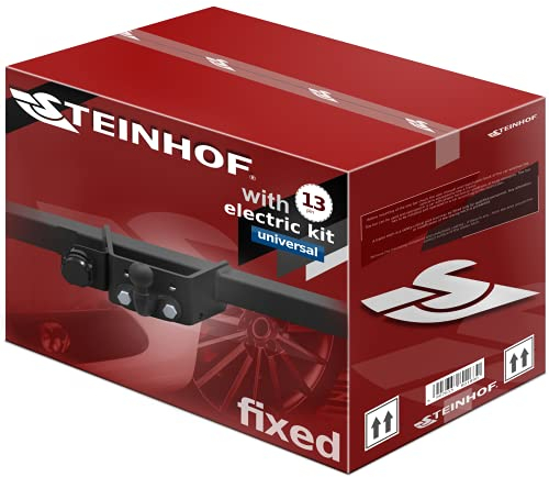 STEINHOF NEU Anhängerkupplung AHK starr kompatibel mit VW Transporter T5 Pritsche ab 09.2009 mit 13-polig Universal-Elektrosatz