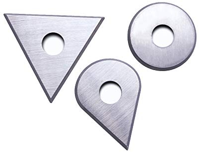 Topbidetec Lot de 3 lames de rechange en carbure de tungstène pour racler le bois, les fenêtres, les cadres, les coins et les moulures, compatibles avec Bahco 625 et la plupart des grattoirs à main