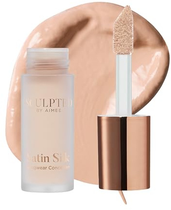 Satin Silk Longwear Concealer - Lightweight, Hydrating & Long-Lasting Concealer from Sculpted by Aimee for Dark Circles, Blemishes and Pigmentation (Creme 2.5)