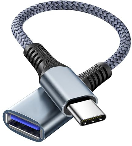 Adattatore da USB C a USB 3.0 OTG, Adattatore Tipo C a USB A Cavo Trasmissione Dati e Caricare Per iPhone 16/15 Pro Max Plus, Samsung Galaxy S23/S22/S21/S20/S23 Ultra