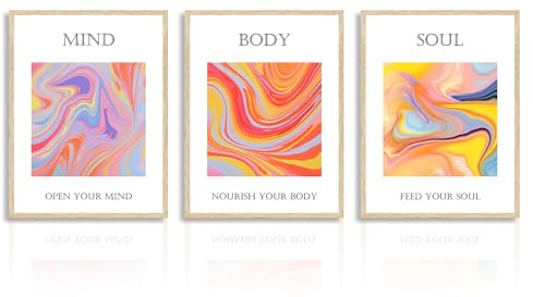 Dazzlewall Affiche Décoration Murale Multicolore pour Salon, Art Mural Positif pour Chambre Collage Esthétique, Cadeau pour Femme Fille 30x40 cm Sans Cadre, Lot de 3