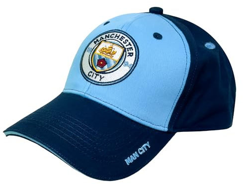 Man City Snapback Baseball Cap Sky Blue Navy One Size