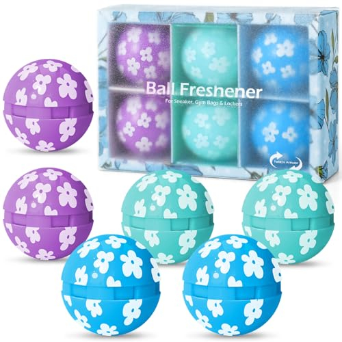 Scent-Hi Deodoranti per Scarpe, Armadietto, Borsa da Palestra, Confezione da 6 Palline Deodoranti da Ginnastica Ottimo Anche per Casa, Ufficio, Fresca Fragranza di Lavanda, Gelsomino, Lino