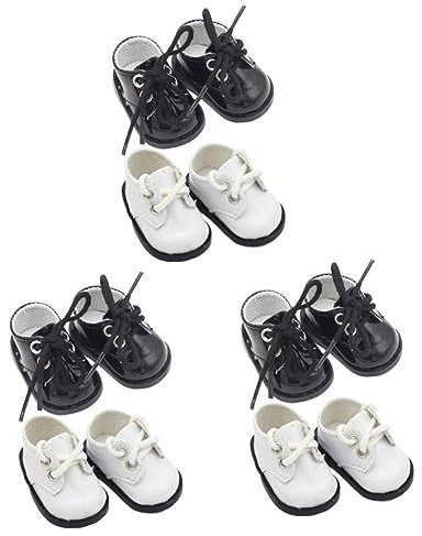 BESTonZON 6pares Mini Zapatos Decorativos De Cuero para Muñecas Accesorios De Juguete para Casa De Muñecas y