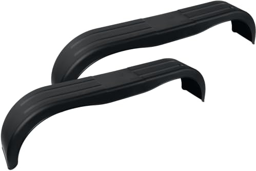 DOMAR Set di due parafanghi tandem da 13 a 14 pollici in plastica per rimorchio auto a doppio asse 1500 x 220 mm passaruota per una protezione ottimale contro il fango