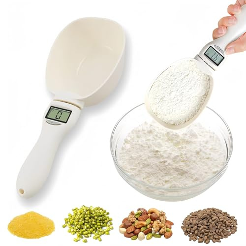 Food Measuring Scoop Scale, Digital Measuring Spoon, Weighing Spoon Scale 800g / 0.1g High Precision with LCD Screen, Display Electronic Measuring Spoon for Kitchen Gadgets and Daily Meals (1PCS)