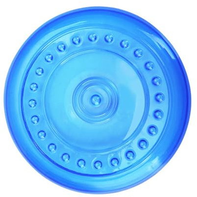 DECHOUS Disque Volant Jouet pour Chien Bleu en TPR, Protège Dents, Lavable, pour Jouer Votre Chien en Extérieur