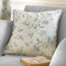Curtina Natural White (43 x 43cm) -Duck Egg Blue Bird Luxury Bedroom & Living Room-Ivory Cream Floral Cushion Inserts with Covers Included, Polyester, Filled