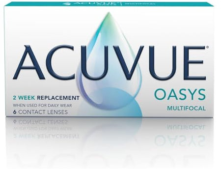 ACUVUE OASYS MULTIFOCAL - Lenti a contatto quindicinali per la presbiopia - Protezione UV;+2.00 diottrie; BC 8.4; DIA 14.30; ADD Medium; 6 lenti
