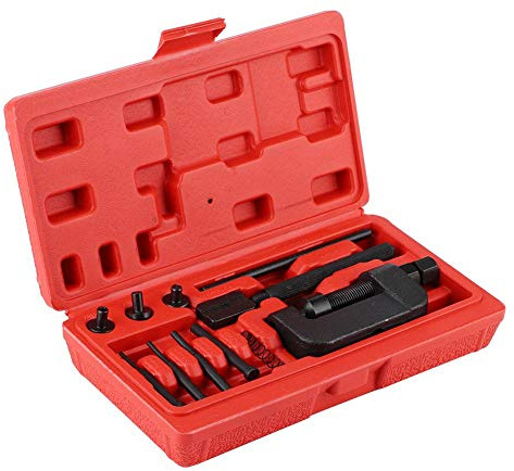 Motorcycle Chain Breaker Tool Set - 13pcs Motorcycle Chain Breaker Cutting Splitter Cam Link Riveter Riveting