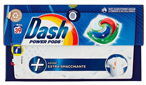 Dash Detersivo Lavatrice Pods Power Extra Smacchiante 39 Lavaggi, 39pz