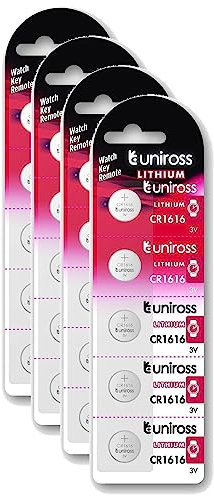 Uniross - Pack de 4 pilas de litio CR1616, 3 V