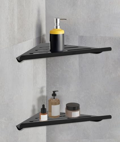 Gugxiom - Estantería de ducha esquinera, 2 estantes de esquina de acero inoxidable 304, estante de baño para ducha y almacenamiento de cocina, 190 x 190 x 300 mm