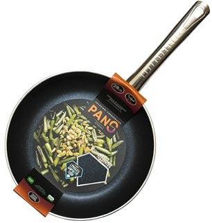 SENO & SENO Padella Antiaderente Pro-Diamond, Alluminio, Diametro 28cm, Altezza 7cm | Manico in Acciaio Inox | Padella per Induzione