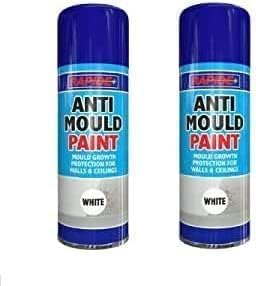 MIXEL Anti Mould White Paint, Mould Growth Protection for Walls & Ceilings, Preservative Surface Effect, 3-In-1 Action, Excellent Coverage And Adhesion, 400 ml (2 PCS)