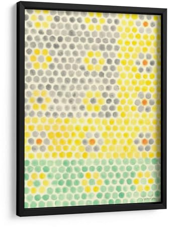 Canvas Lab | Floral Linoleum I by Vanna Lam | 23 x 31 in | Fine Art Framed Print, Frame Color: Black | Abstract, Patterns, Watercolor | Wall Decor for Bedroom, Living Room or Office