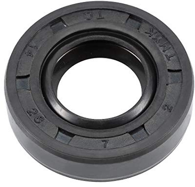sourcing map Oil Seal Nitrile Rubber Cover TC 14mm x 28mm x 7mm Black | Double Lip with Spring for Bearing Shaft