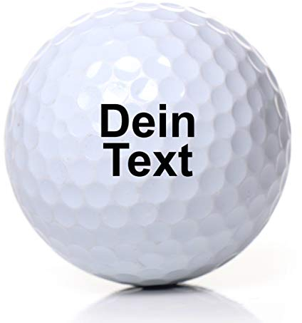 elbedruck Golfball mit Gravur Wunschtext für Golfspieler/in Lasergravur Dein Text personalisiert Golfsport Dein Text Staffelpreise für 3, 6 oder 10 Golfbälle (6 STK Wilson 5,49/STK)