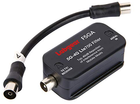 Labgear Filtre de Signal TV 5G-4G LTE 700 Type F5GA Rejet d'interférences des mâts Mobiles 40 DB