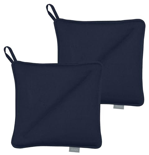 Södahl Soft Topflappen aus 100% Baumwolle, 20 x 20 cm, 2er-Set, Indigo