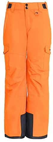 Arctix Kids Snow Sports Cargo Snow Pants with Articulated Knees, Burnt Orange, X-Small