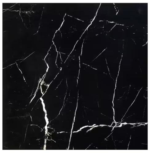 Tenedos 12x12 inch Nero Marquina Black & White Marble Tile – 5 Pieces, Ideal for Kitchen Backsplash, Bathroom, Fireplace Surround, Wall, Floor, and Countertop Use
