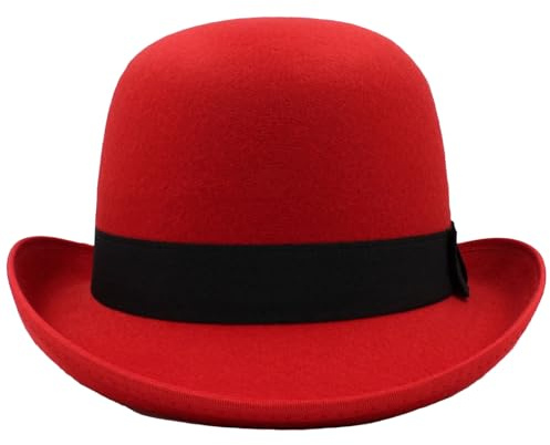 Kouoybt Chapeau melon classique en feutre léger pour homme et femme