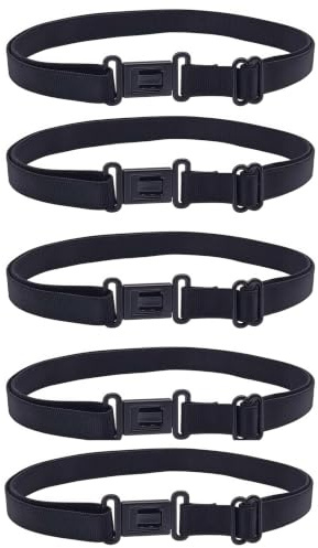 UPSTORE 10Pcs Black Adjustable Bow Tie Straps Elastic Bow Tie Extenders with Plastic Insert Buckle Pre-Tied Bowknot Strap for Women Men Wedding Party Formal Dress Costume Accessories