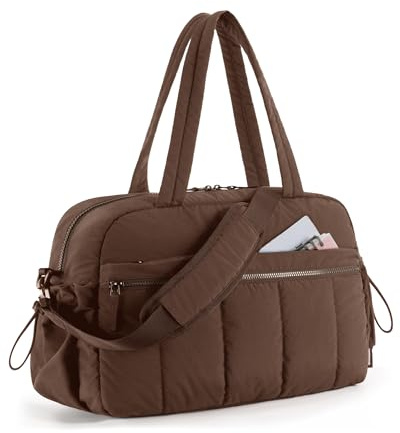 BAGSMART Bolsa de deporte para mujer, bolsa de viaje de 24 l, impermeable, bolsa de viaje, equipaje de mano, gimnasio, clínica, bolsa de hospital, bolsa de hospital con PVC para fitness, natación