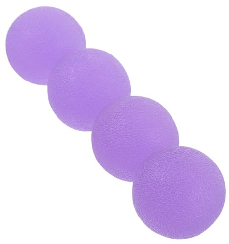 BIUDECO Balones de Mano para Terapia 4 Unidades Pelota Antiestrés Gelatinosa Morada Ejercitador de Fuerza para Dedos y Manos Alivio de Estrés y Entrenamiento de Agarre en Casa y