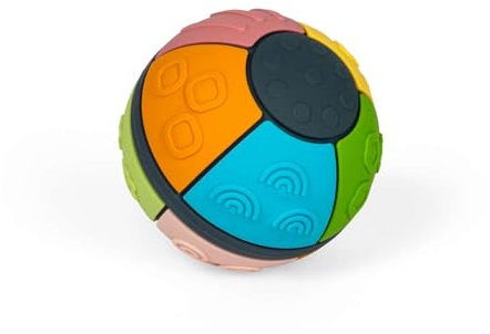 Bigjigs Toys Soft Sensory Ball, Easy Grip Silicone Montessori Baby Toy | Easy Grip Silicone Sensory Ball, Tactile Play & Teething Tool, Montessori Gift from Birth
