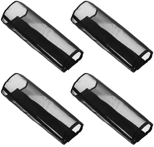 SEWACC Protectores de Patas para Caballos 4 Piezas Malla Transpirable Antimoscas Ajustables Negras, Botas Ligeras para Montar y Actividades al Aire Libre, Soporte Cómodo y Resistente