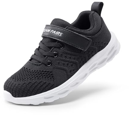 DREAM PAIRS löparskor för barn sneakers, Svart, 18.5 EU