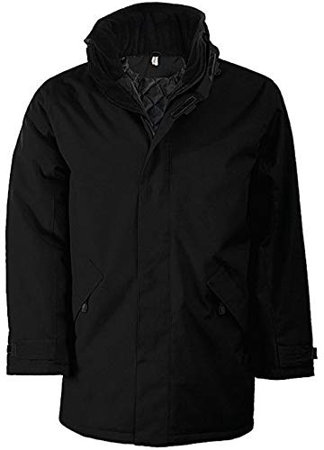 Kariban Parka Doublure MATELASSÉE - Noir, XXL, Homme