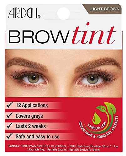 Ardell Brow Tint Color Kit Light Brown Eyebrow Tint for Fuller Brows 1 Pack