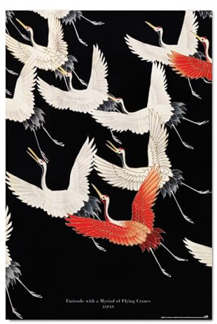 Grupo Erik Póster Furisode with a Myriad of flying cranes - Lamina decorativa Furisode with a Myriad of flying cranes/Póster Producto con licencia oficial