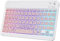 IVSOTEC Teclado Español Ñ Bluetooth Inalámbrico, Light Teclado Inalámbrico Portátil con 7 Colores Retroiluminado úper Delgado de 10 Pulgadas para iPad OS/Tablet Android/Samsung/Huawei/Lenovo